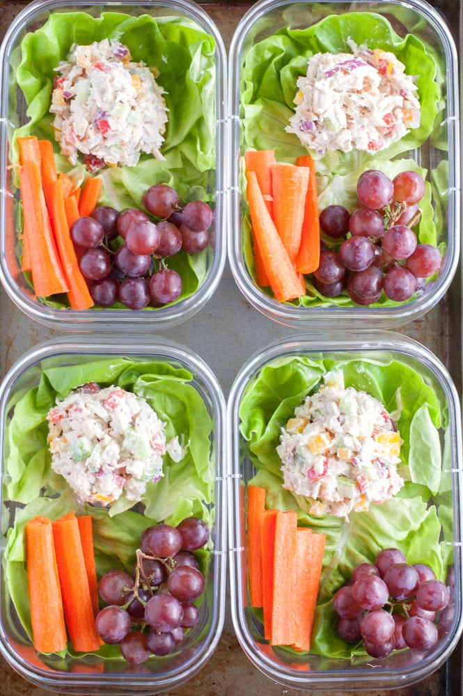 Meal Prep Chicken Salad Lunch Boxes