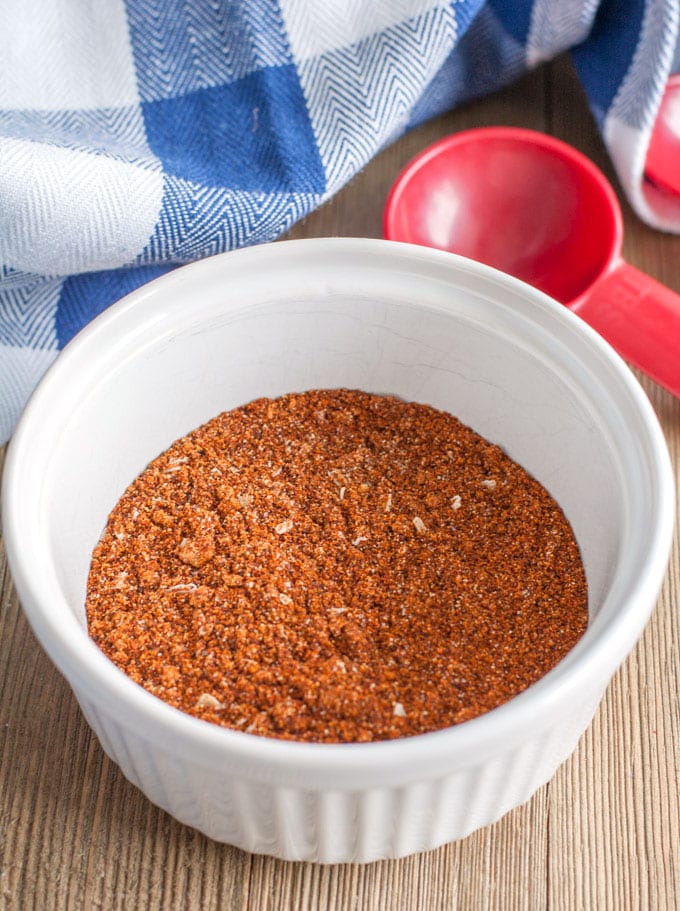 Bowl of sloppy joe mix spices