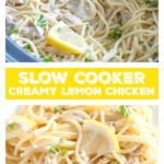 Slow cooker pasta with chicken.