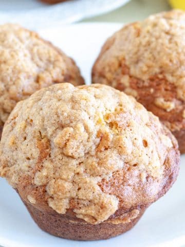 Banana Bread Muffins on a plate
