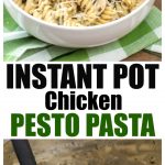 Bowl with pasta sitting by Instant Pot.