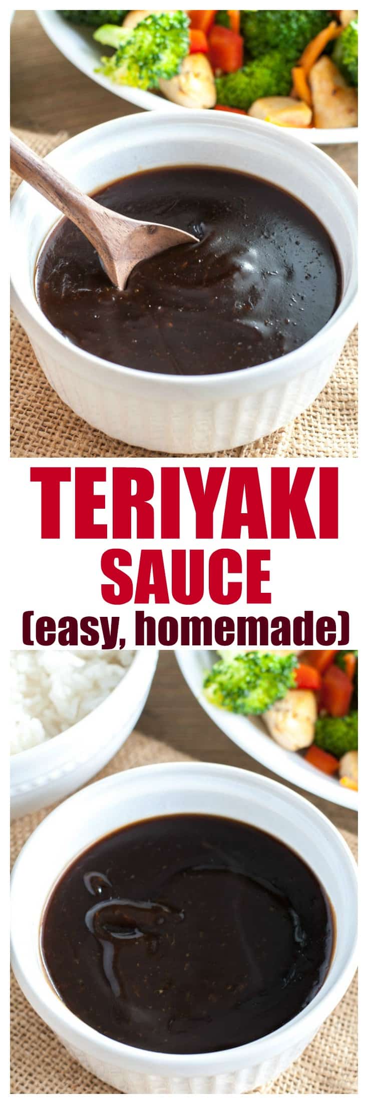 Teriyaki Sauce is easy to make at home with a few simple ingredients. This flavorful sauce can be used to prepare your favorite take-out meals like chicken teriyaki. #teriyakisauce #teriyaki #chickenteriyaki