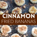 Slices of cinnamon topped sliced bananas.