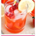 strawberry lemonade pin for Pinterest
