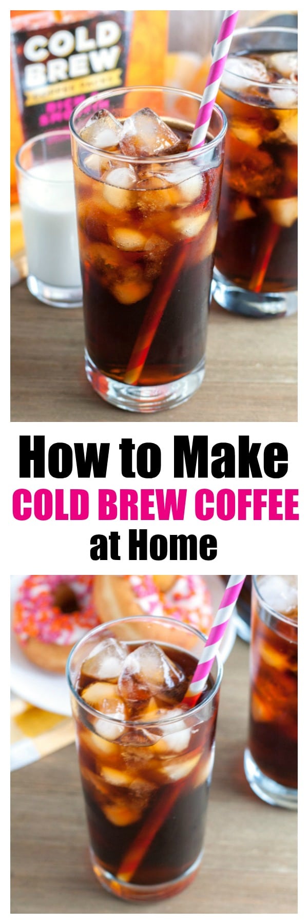 Making cold brew coffee at home is as easy as 1-2-3 with Dunkin' Donuts Cold Brew Coffee Packs. #ad #DunkinYouBrewYou @walmart #coldbrewcoffee #coffee