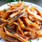 Plate of sweet potato fries.