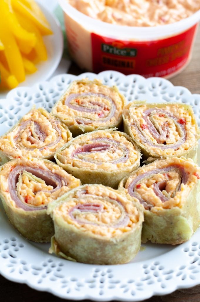 Pimiento Cheese and Ham Pinwheels - Food Lovin Family