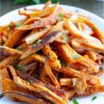 sweet potato fries on a plate