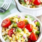 Corn salad in a bowl