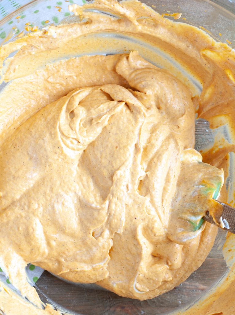 Pumpkin cream in a bowl