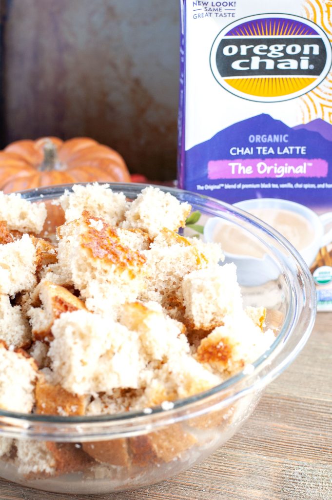 Cake cubes for pumpkin trifle