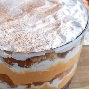 Trifle in a serving bowl.