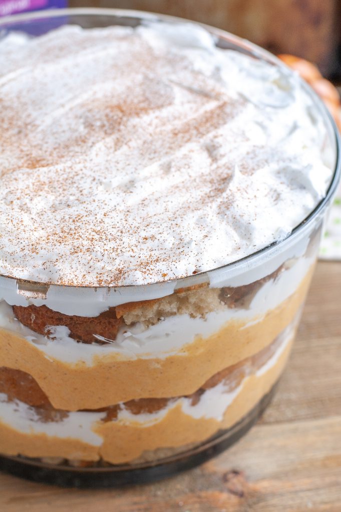 Pumpkin Chai trifle in a bowl