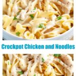 Egg noodles in a bowl.