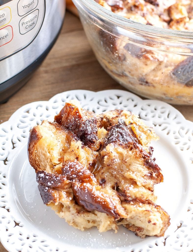 Instant Pot French Toast Casserole on a plate