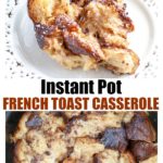 Plate with french toast casserole.
