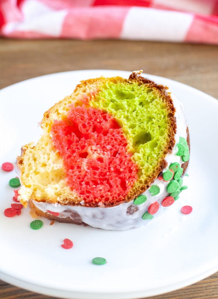 Holiday Bundt Cake on a plate