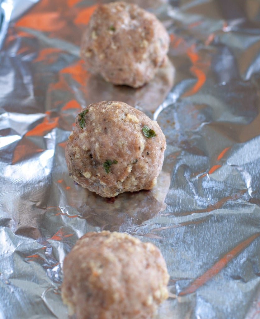Turkey Meatballs on sheet pan