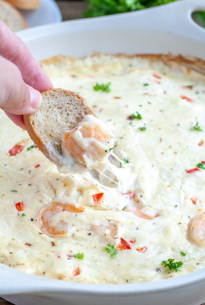 Shrimp Dip on toast