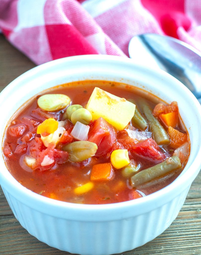 Instant Pot Vegetable Soup in a bowl
