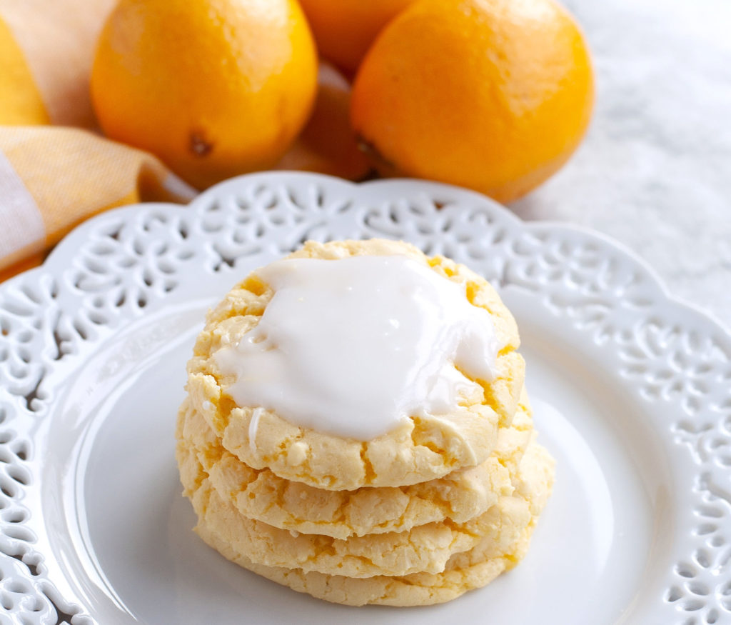 Cake Mix Cookies on a plate