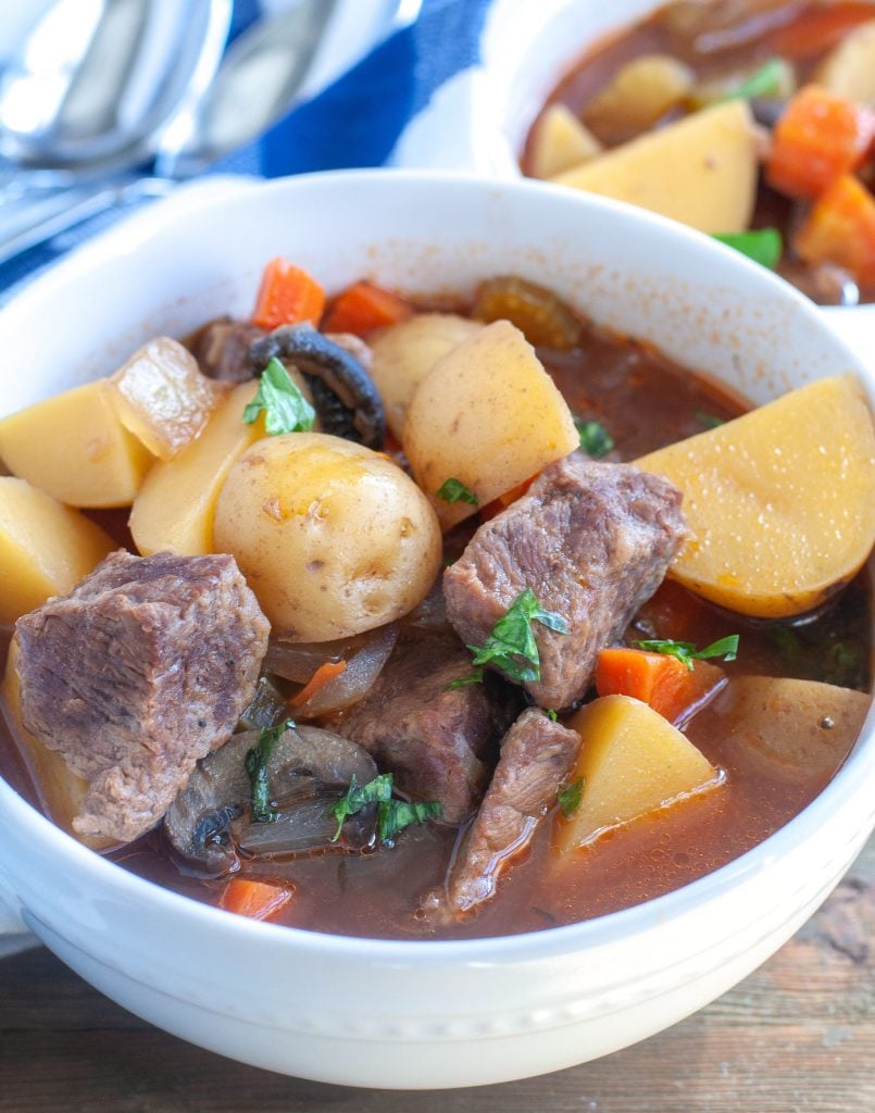 Slow Cooker Beef Stew in a bowl