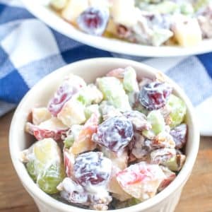 Fruit salad in a bowl.