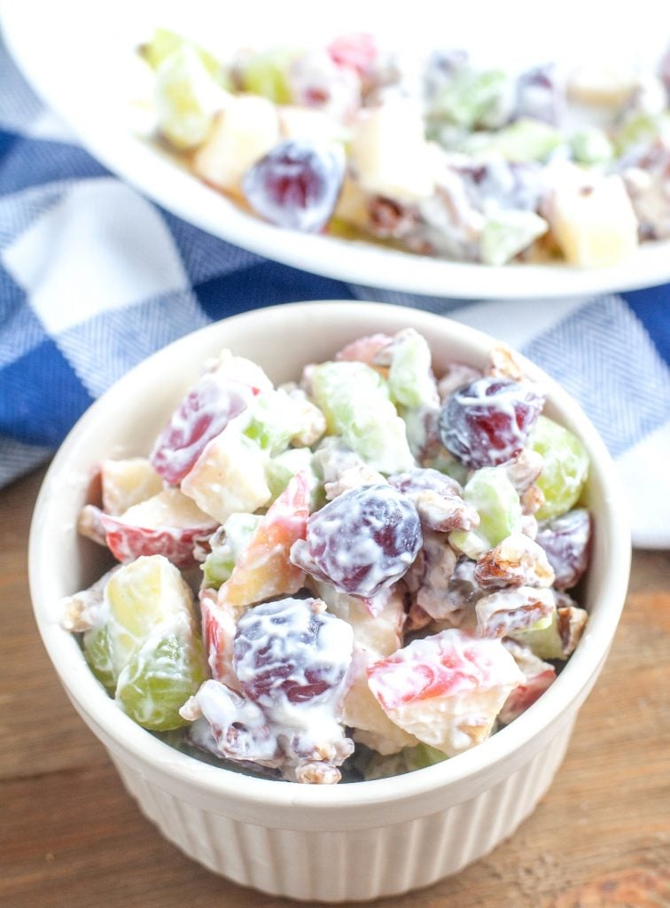 Waldorf salad in a bowl