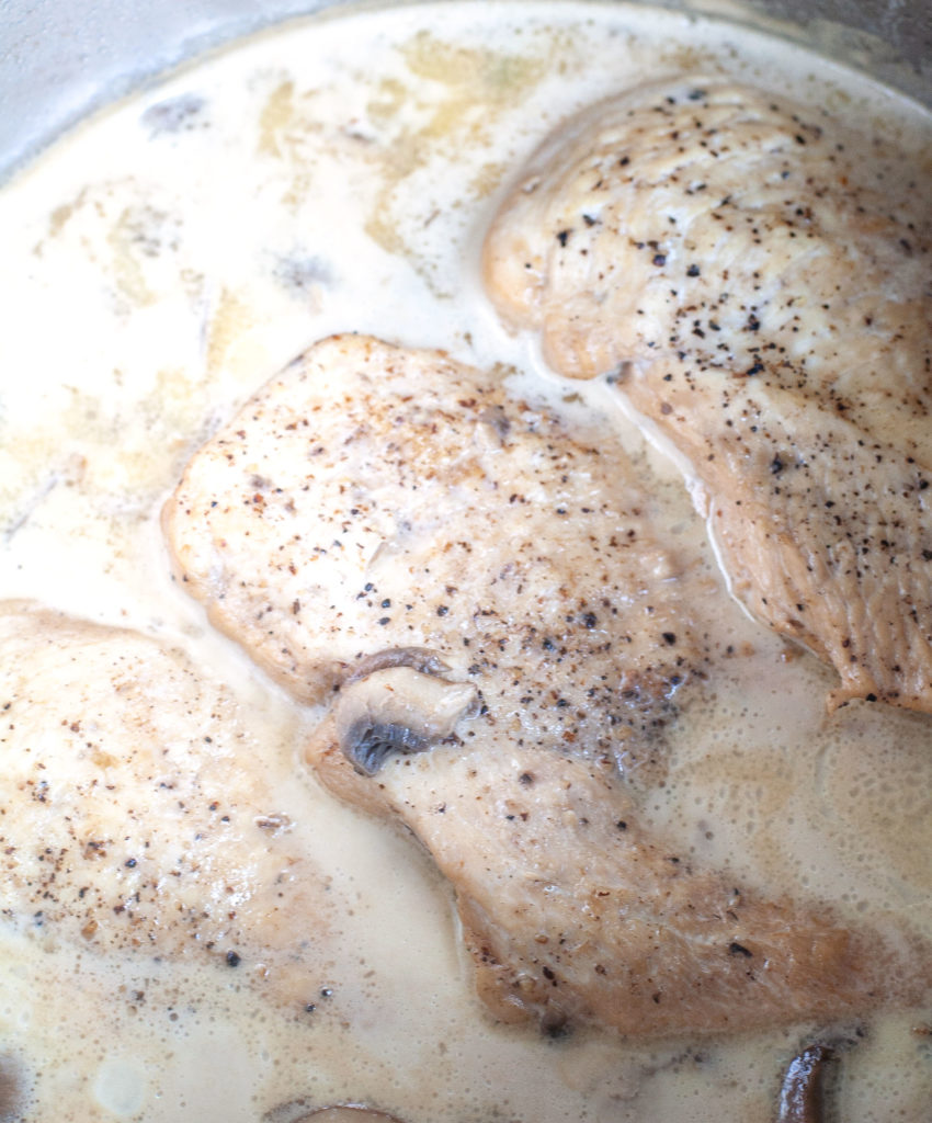 Chicken in Marsala cream sauce