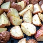 Roasted potatoes in air fryer.
