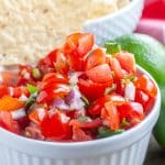 Bowl of tomatoes.