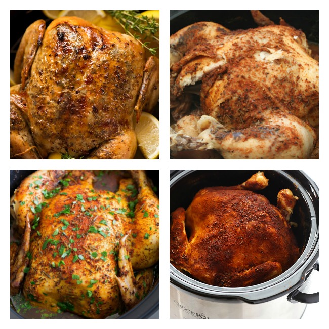 4 pictures of whole chicken 