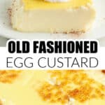 Plate of egg custard.