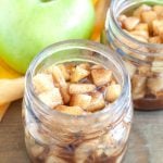 Jar of apple pie filling.