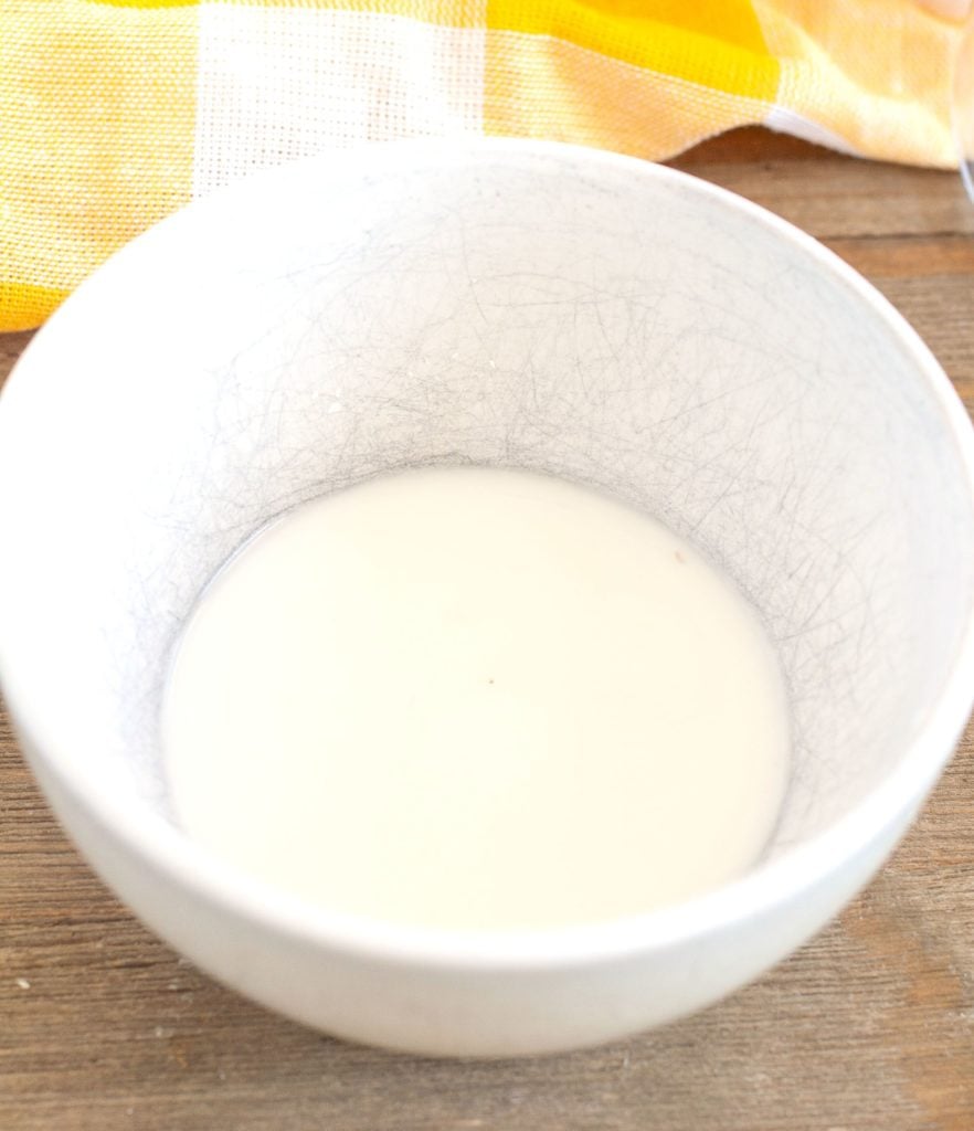 small bowl of corn starch and water