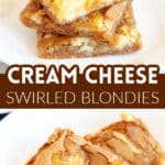 Plate of blondies.