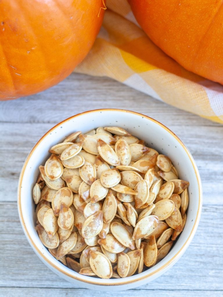 Roasted Pumpkin Seeds in a bowl