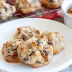 Plate with cranberry cookies.