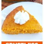 Plate with pumpkin pie.