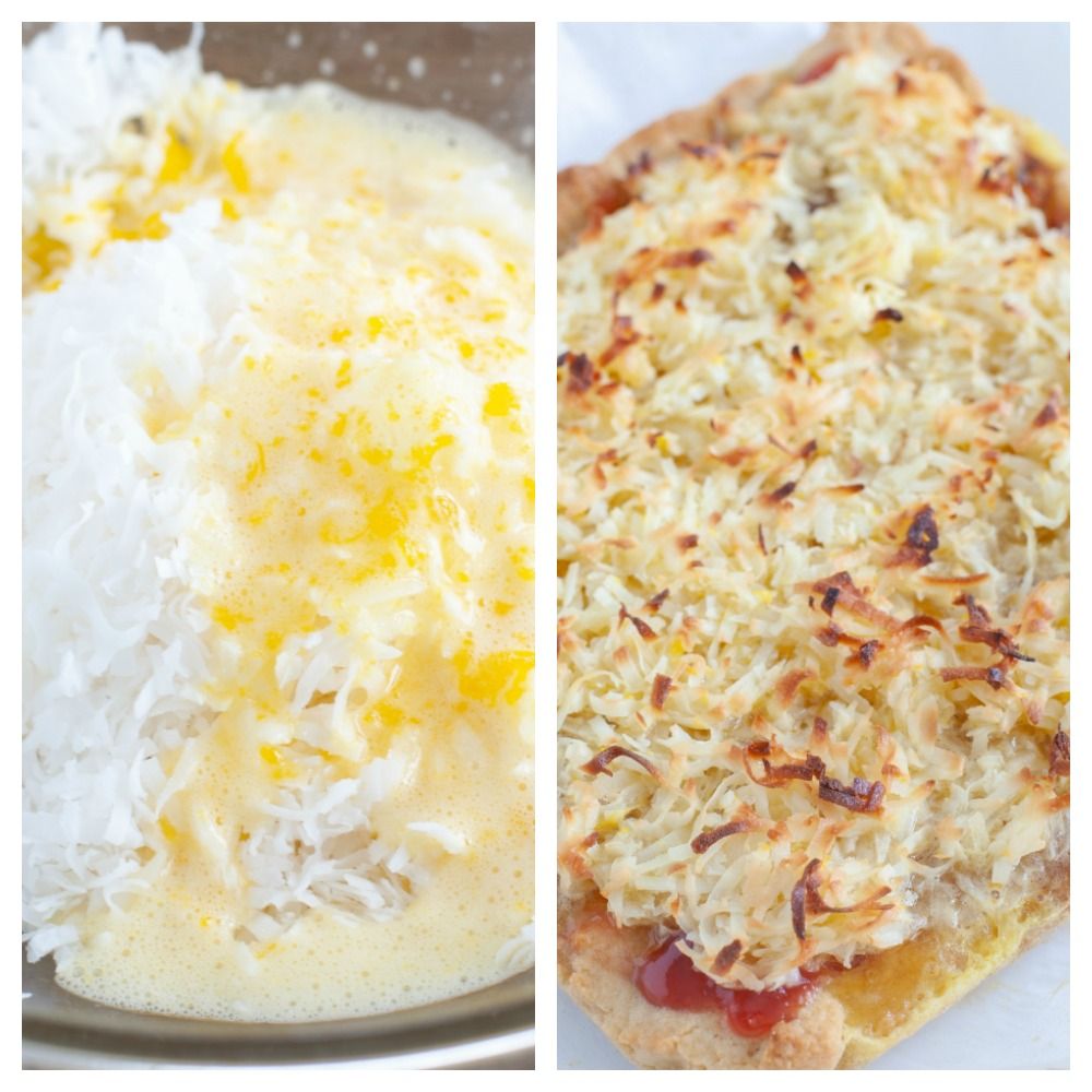 Bowl with shredded chicken, cheese and cream. 