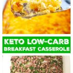 Keto Breakfast Casserole PIN for pinterest