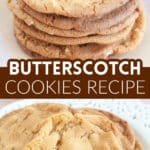 Stack of butterscotch cookies.