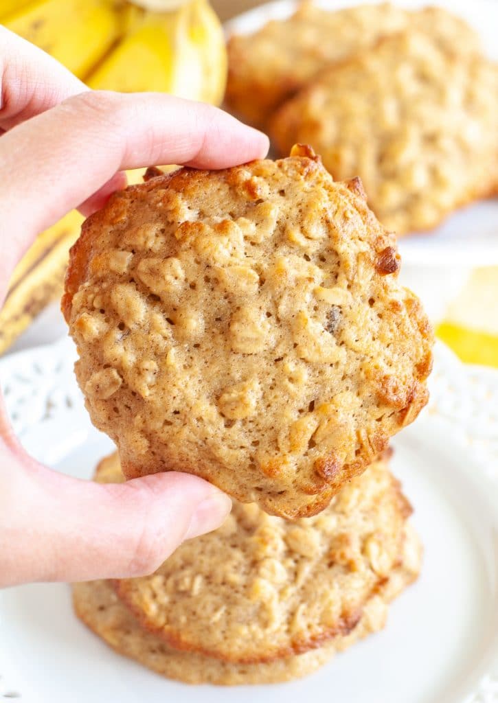 Hand holding cookie