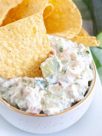 Dip with chip in the dip