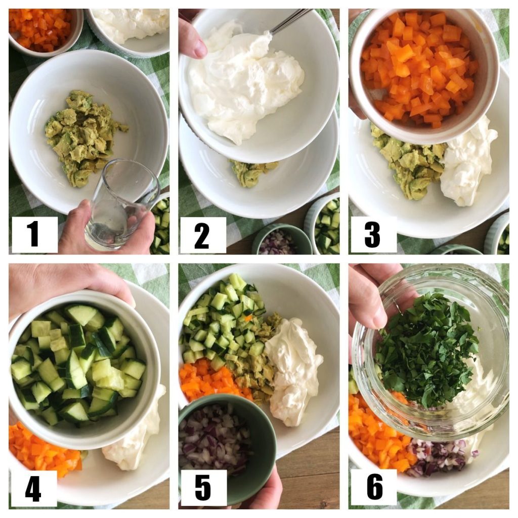 Steps for making dip