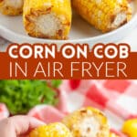 Plate of cooked corn on the cob.