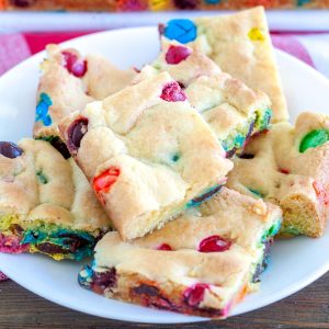 cookie bars on a plate