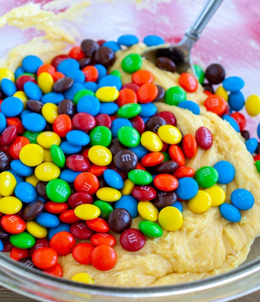 candy in a bowl with batter
