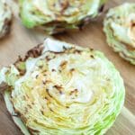 Roasted cabbage on a plate