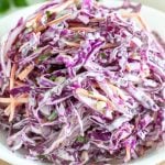 cabbage slaw on a plate